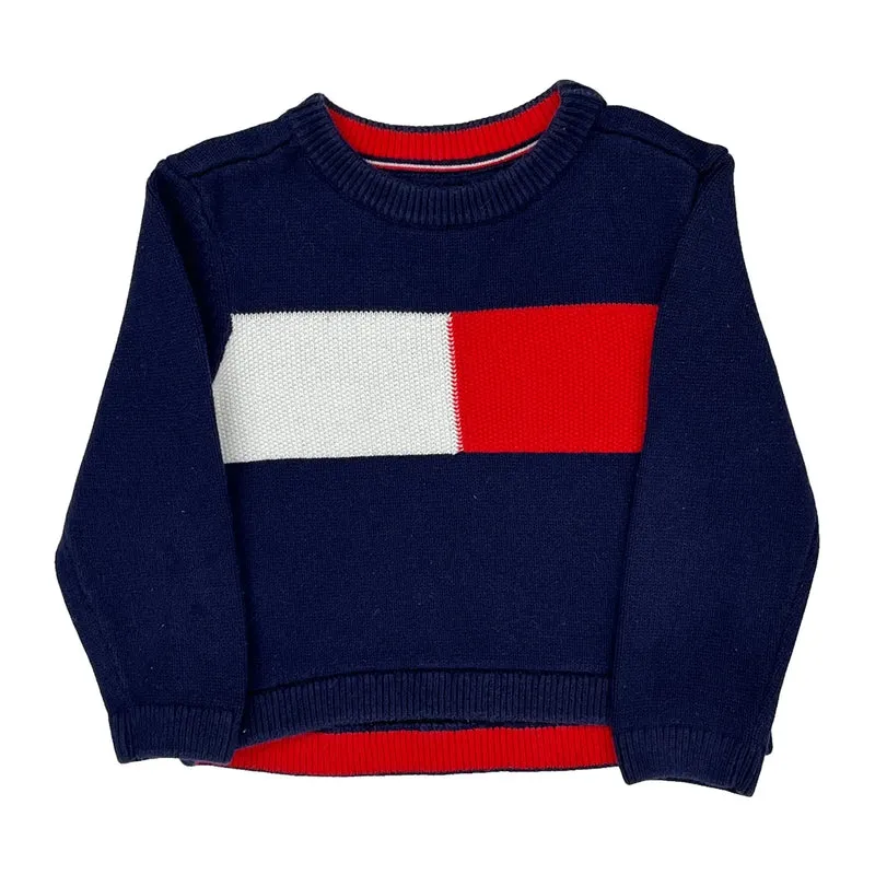 Age 2-3 Tommy Hilfiger Sweater - 2XS Navy Cotton