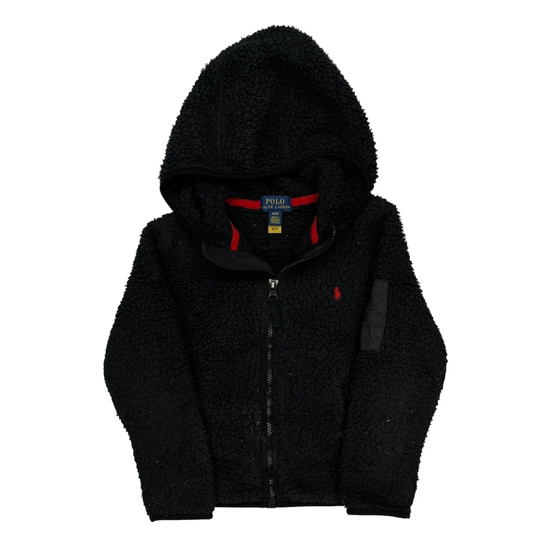 Age 4 Polo By Ralph Lauren Fleece Jacket - XS Black Polyester