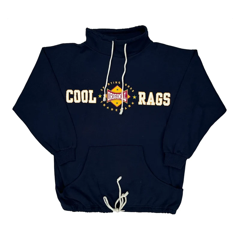 Made In USA Unbranded Cool Rags Sweatshirt - Small Navy Polyester Blend