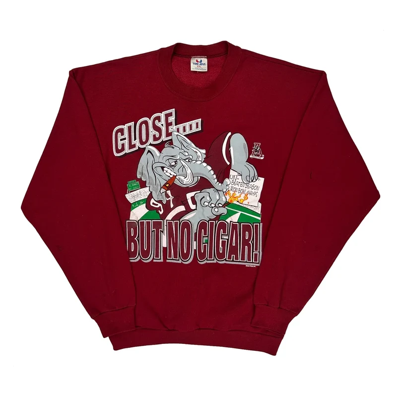 Made In USA Tee Jays 1994 Iron Bowl Champs Sweatshirt - 2XL Red Polyester Blend