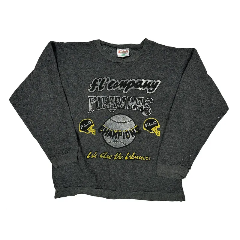 Unbranded Graphic Sweatshirt - XL Grey Cotton Blend