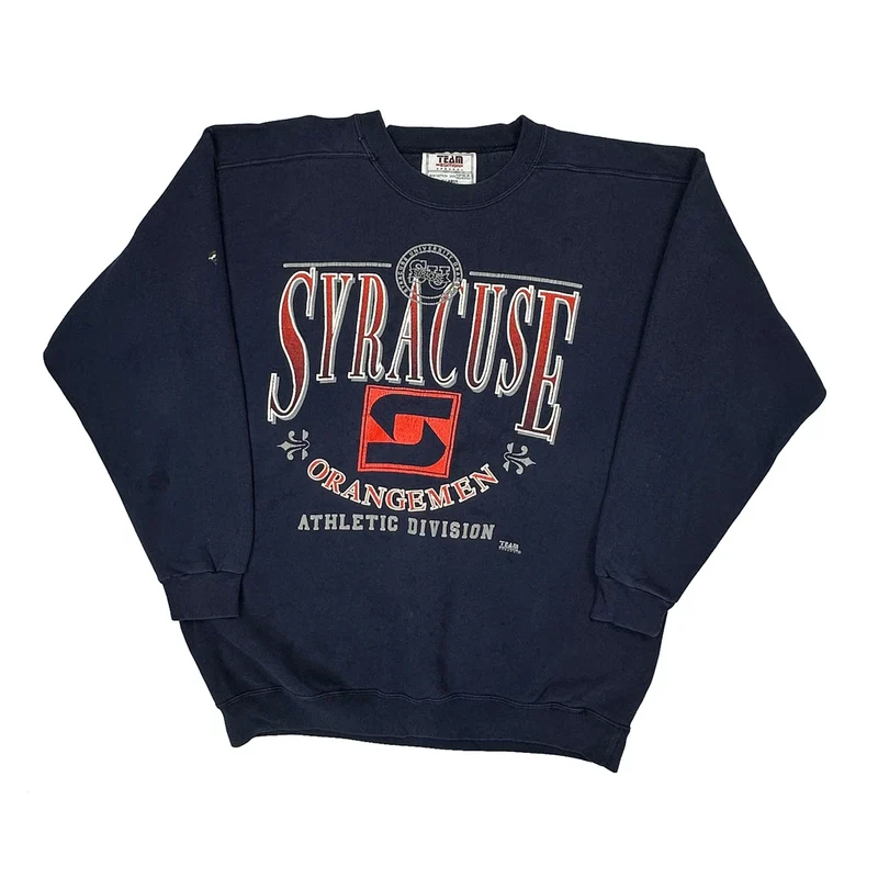 Made In USA Team Edition Syracuse Orangemen Sweatshirt - XL Navy Cotton Blend