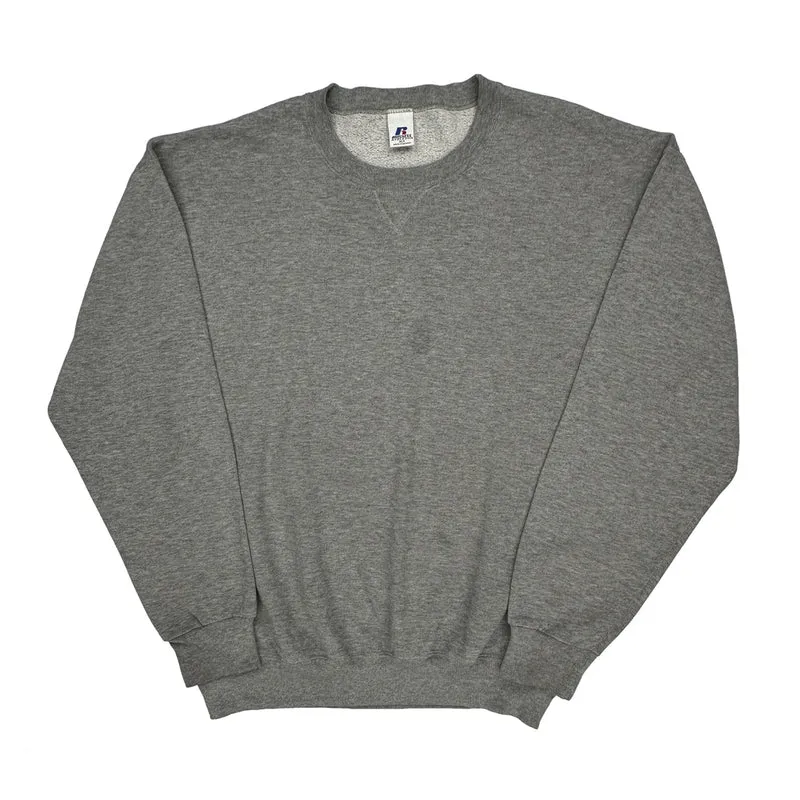 Russell Athletic Sweatshirt - XL Grey Cotton Blend