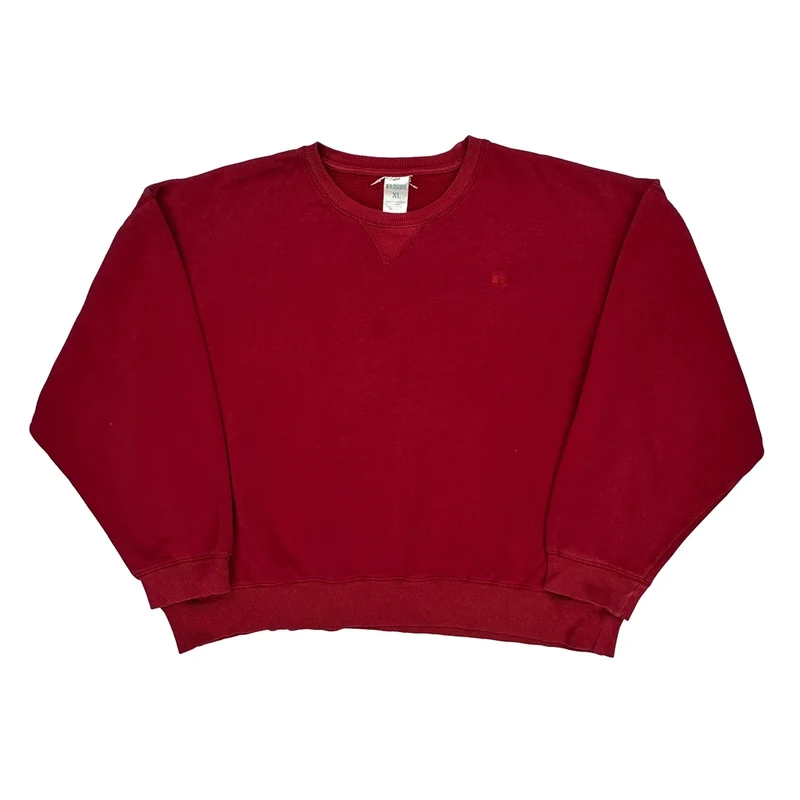 Russell Athletic Sweatshirt - XL Red Cotton Blend