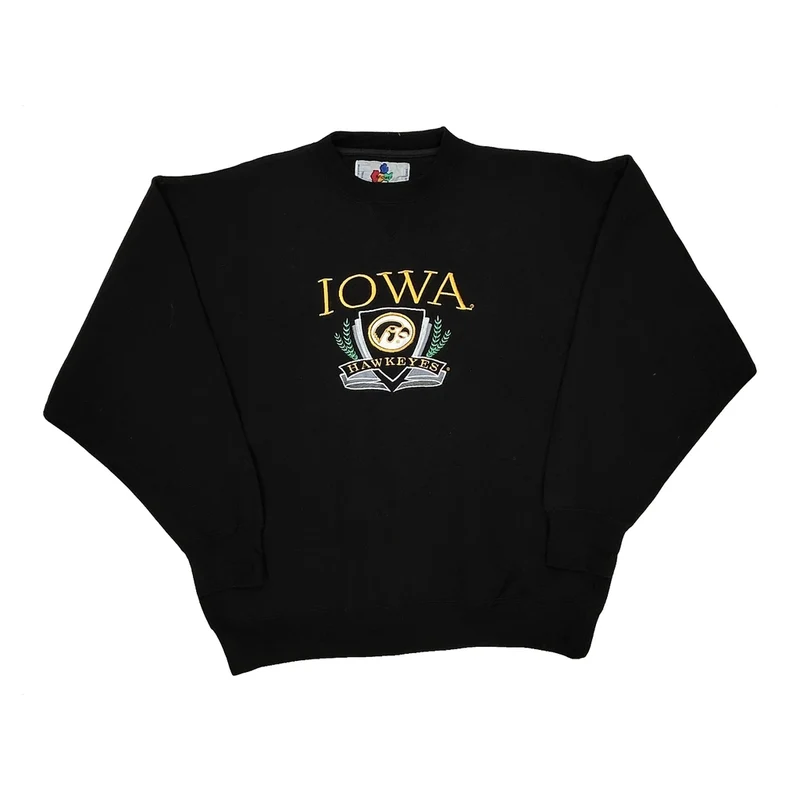 Iowa Hawkeyes Midwest College Sweatshirt - XL Black Polyester Blend