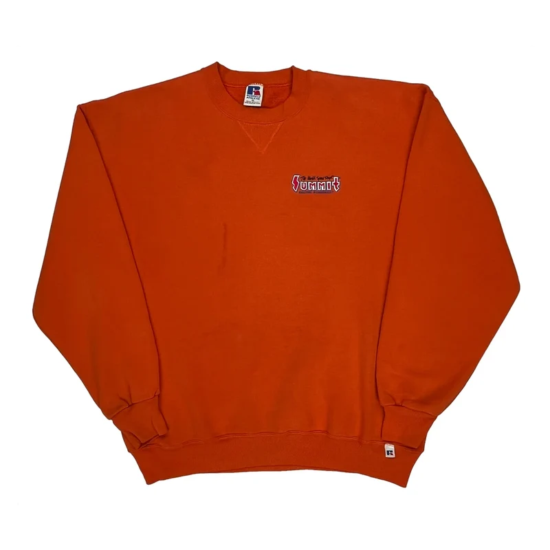 Made In USA Russell Athletic Sweatshirt - XL Orange Cotton