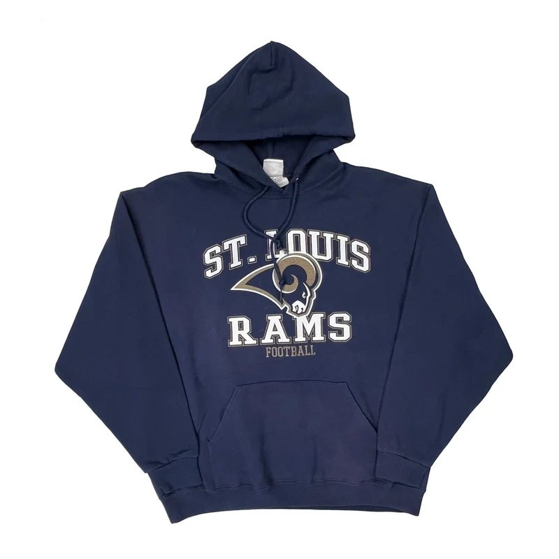 St. Louis Rams Nfl Hoodie - XL Navy Cotton Blend