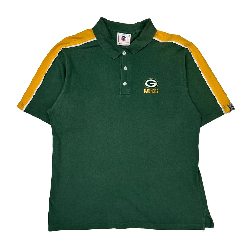 Green Bay Packers Nfl Polo Shirt - Large Green Cotton