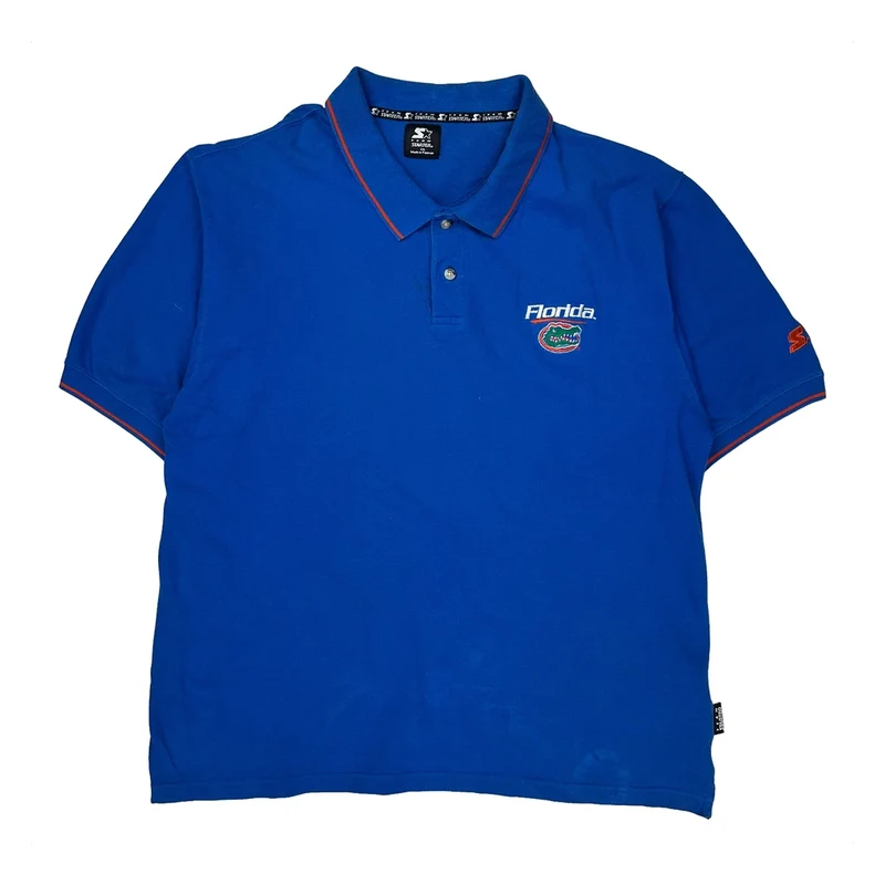Florida Gators Starter College Polo Shirt - 2XL Blue Cotton