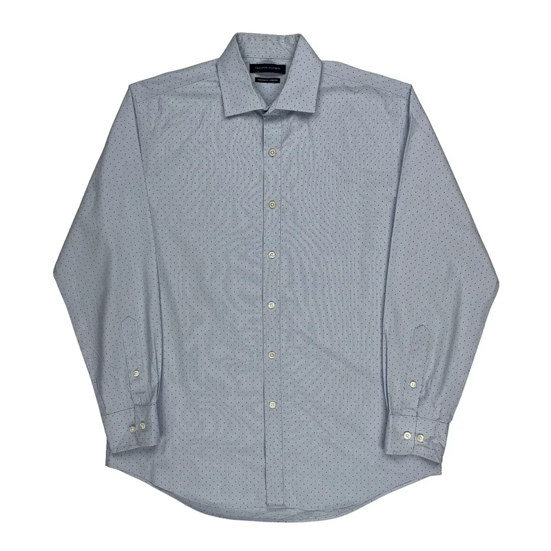 Tommy Hilfiger Polka Dot Shirt - Medium Blue Cotton