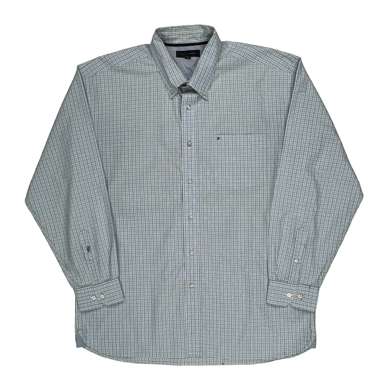Tommy Hilfiger Checked Shirt - XL Blue Cotton