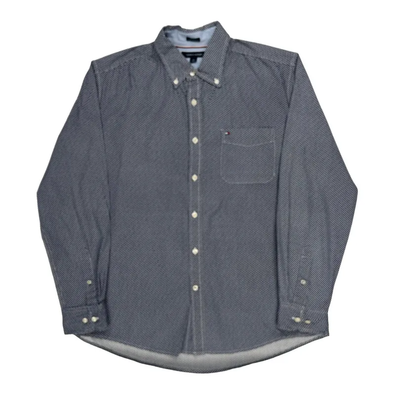 Tommy Hilfiger Checked Shirt - Large Blue Cotton