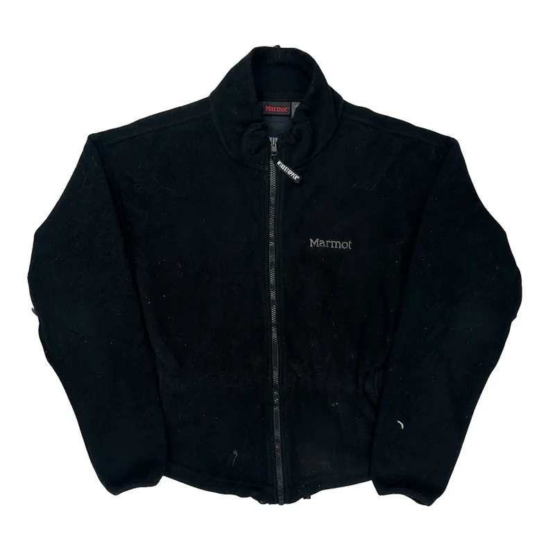 Made In USA Marmot Fleece Jacket - Medium Black Polyester