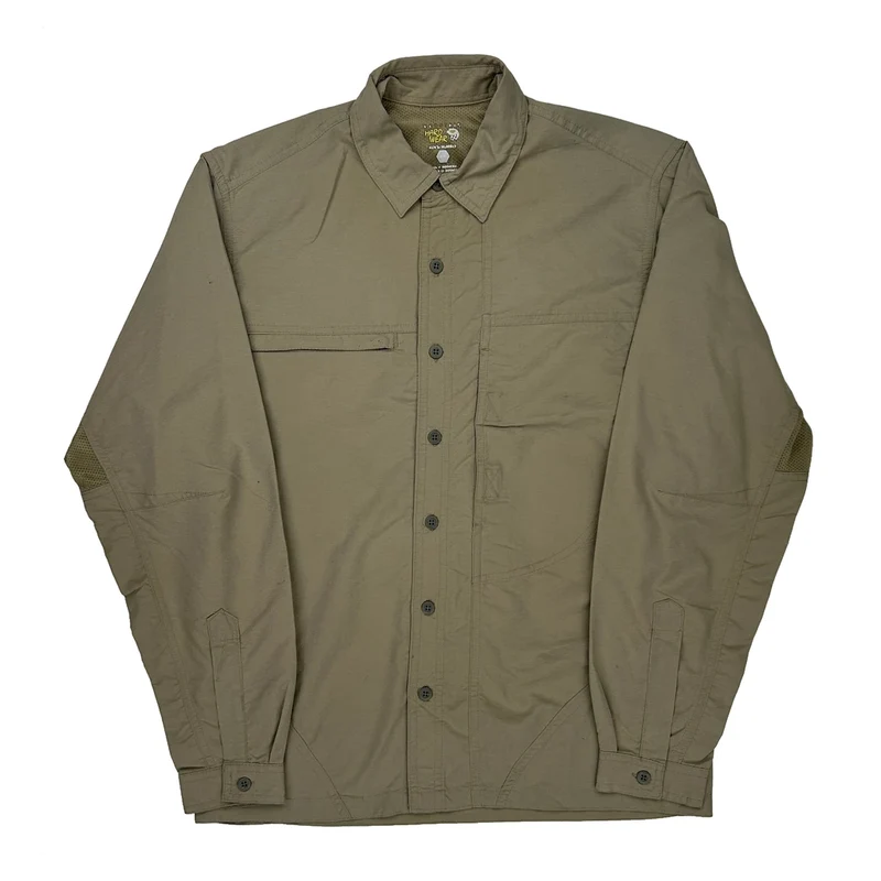 Mountain Hard Wear Shirt - Small Khaki Polyester