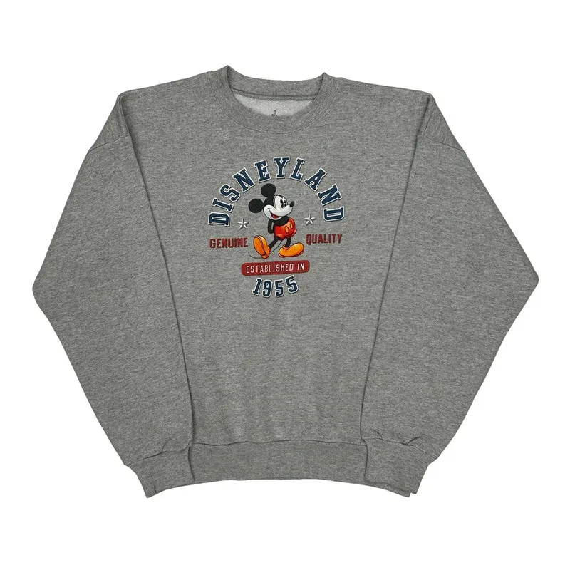 Mickey Mouse Disney Sweatshirt - XL Gray Cotton Blend