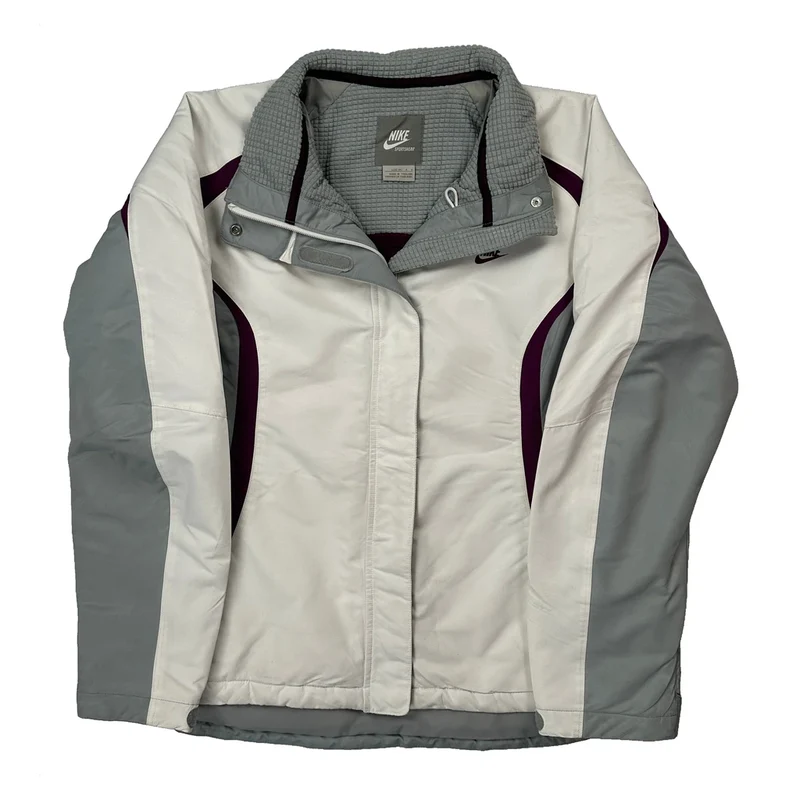Nike Ski Jacket - Large Gray Polyester
