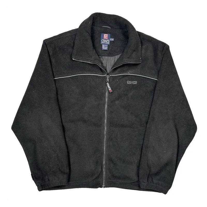 Chaps Ralph Lauren Fleece Jacket - XL Black Polyester
