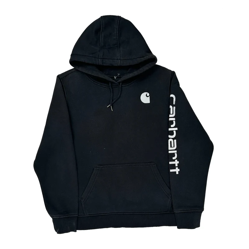 Carhartt Spellout Hoodie - XL Black Cotton