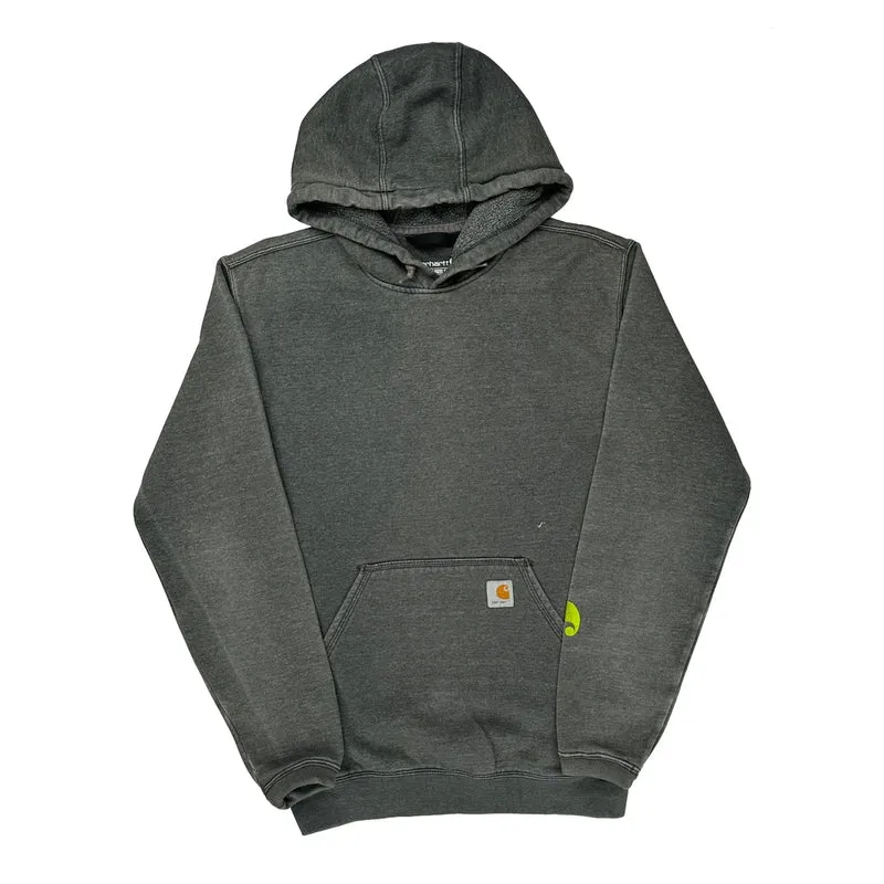 Loose Fit Carhartt Hoodie - Small Gray Cotton Blend