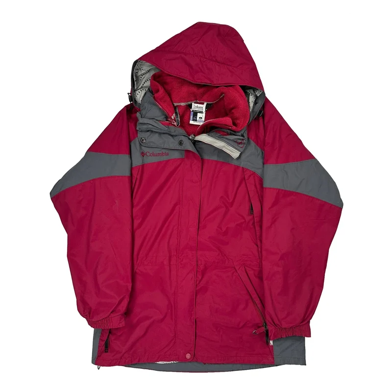 Columbia Ski Jacket - Large Red Polyester