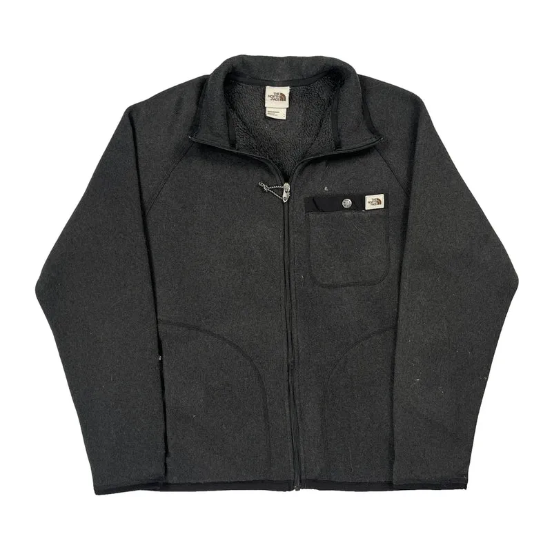 The North Face Fleece Jacket - Large Gray Polyester