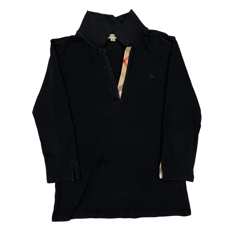 Burberry London Polo Shirt - Medium Black Cotton