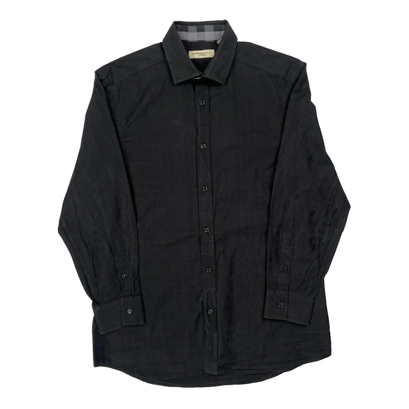 Burberry London Shirt - Large Black Cotton