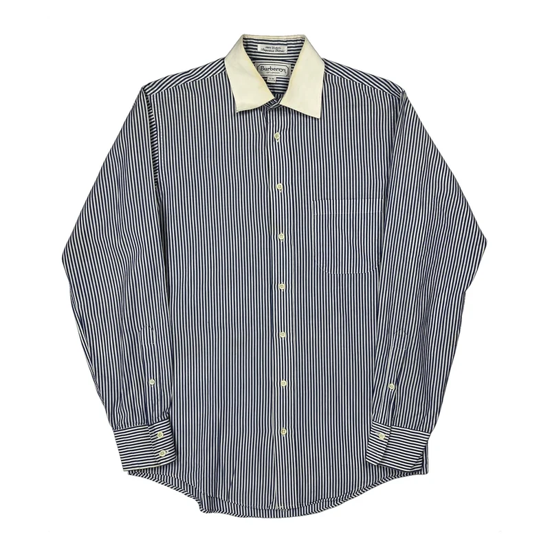Burberry Striped Shirt - Medium Blue Cotton