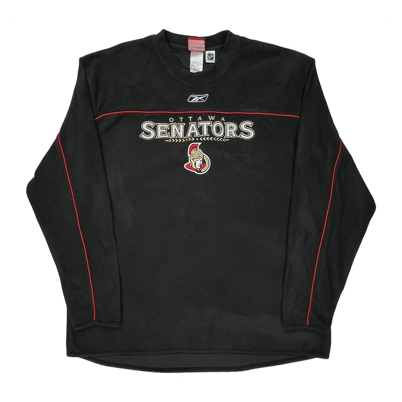 Ottawa Senators Reebok Sweatshirt - XL Black Polyester