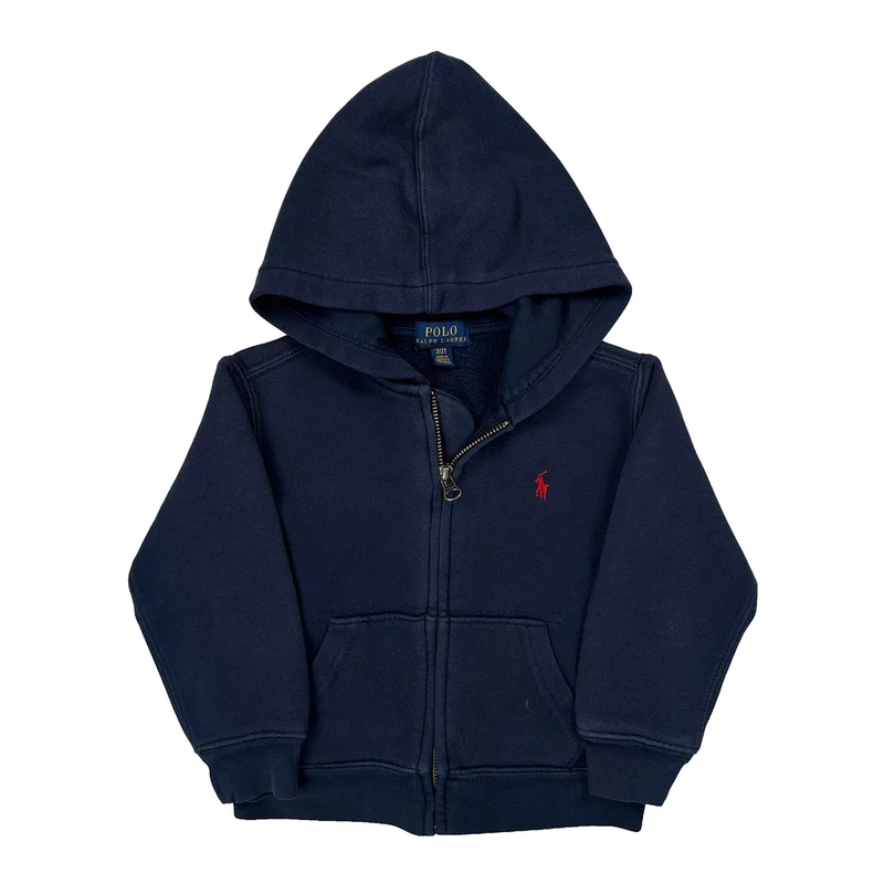 Age 2 Polo By Ralph Lauren Hoodie - 2XS Navy Cotton