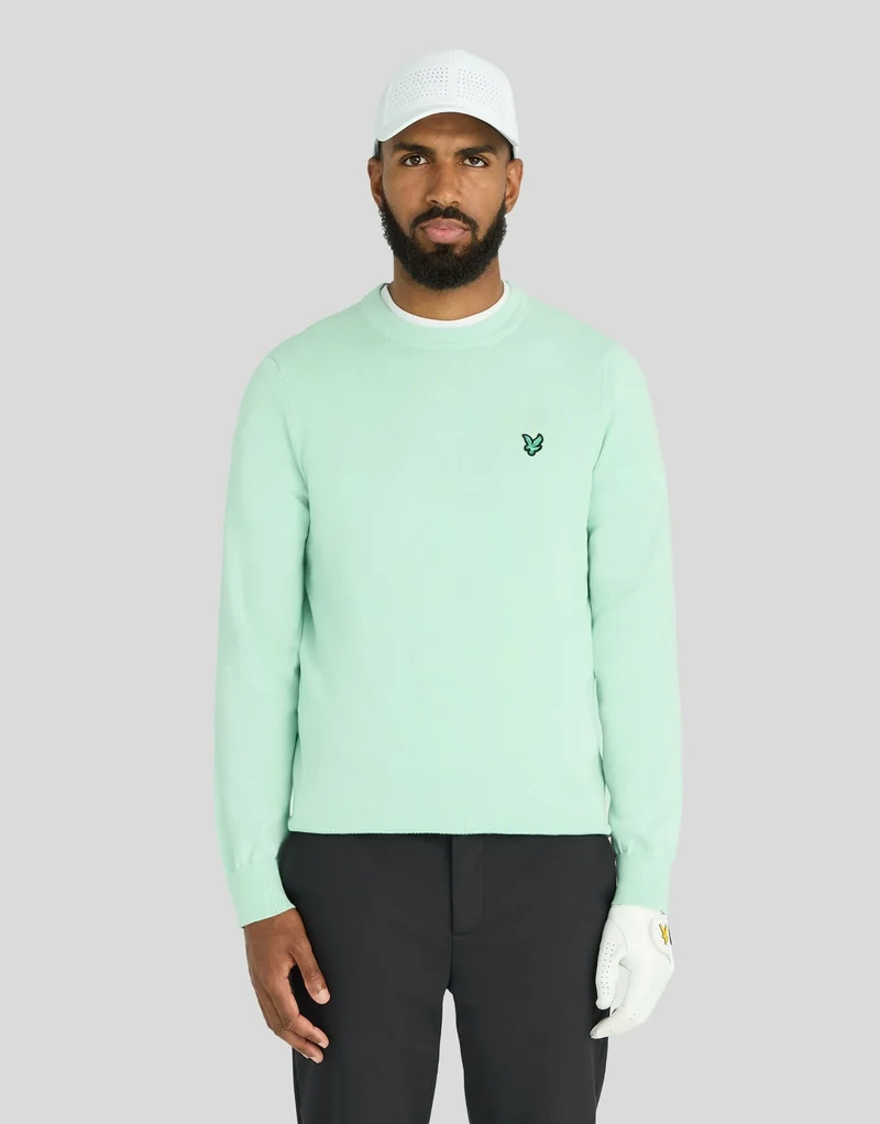 Green Eagle Cotton Blend Crew Neck Sweatshirt