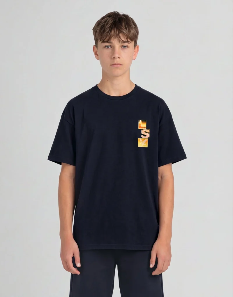 Block Type Graphic T-Shirt