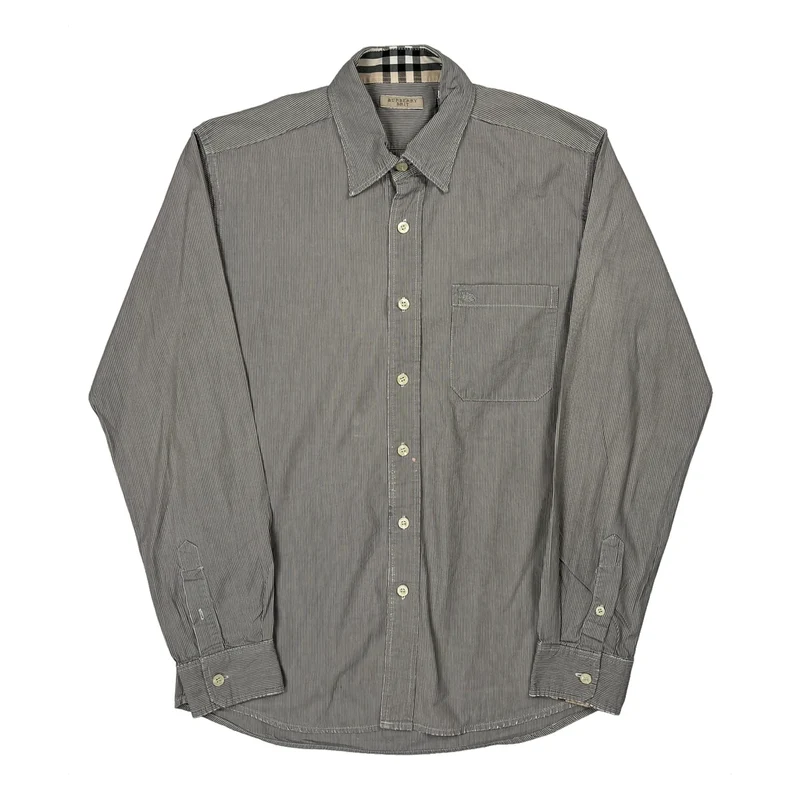 Burberry Brit Striped Shirt - XL Gray Cotton
