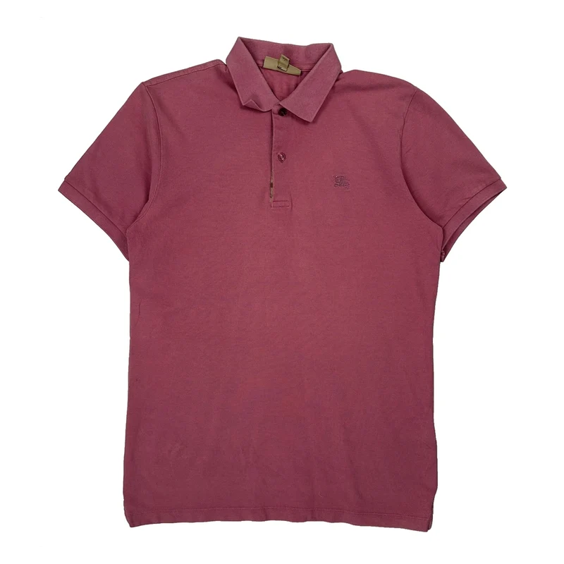 Burberry Polo Shirt - Large Pink Cotton