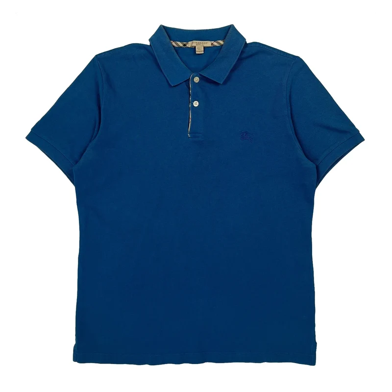 Burberry Brit Polo Shirt - Large Blue Cotton