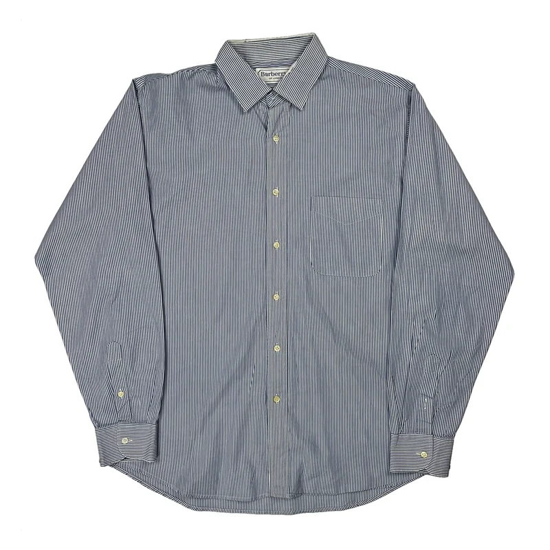 Burberry Striped Shirt - Medium Blue Cotton