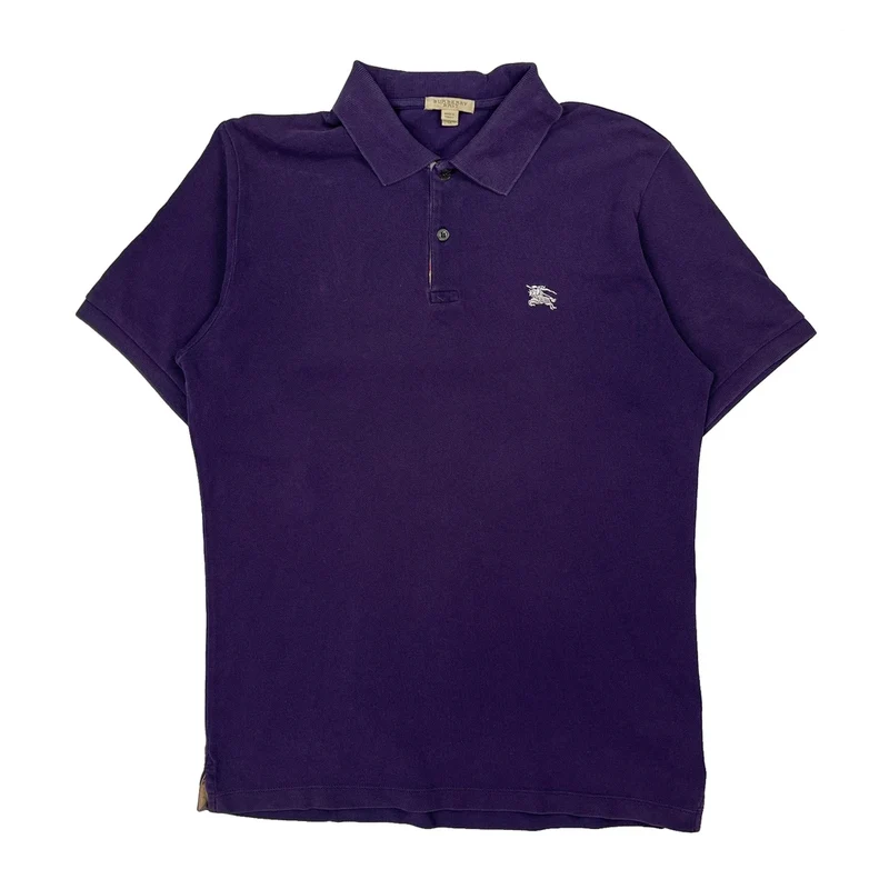 Burberry Brit Polo Shirt - Medium Purple Cotton