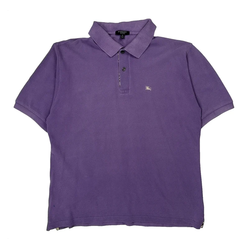 Burberry London Polo Shirt - Medium Purple Cotton