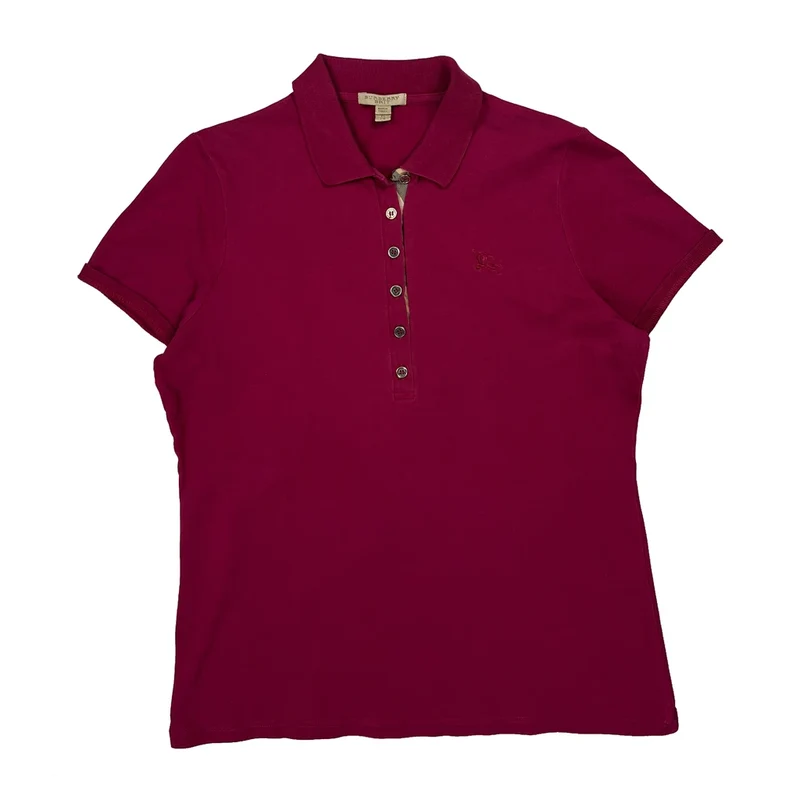 Burberry Brit Polo Shirt - Large Red Cotton