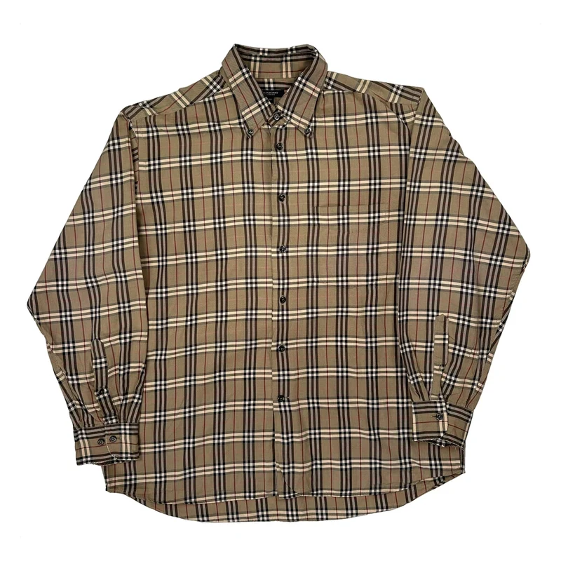 Burberry Novacheck Shirt - XL Beige Cotton