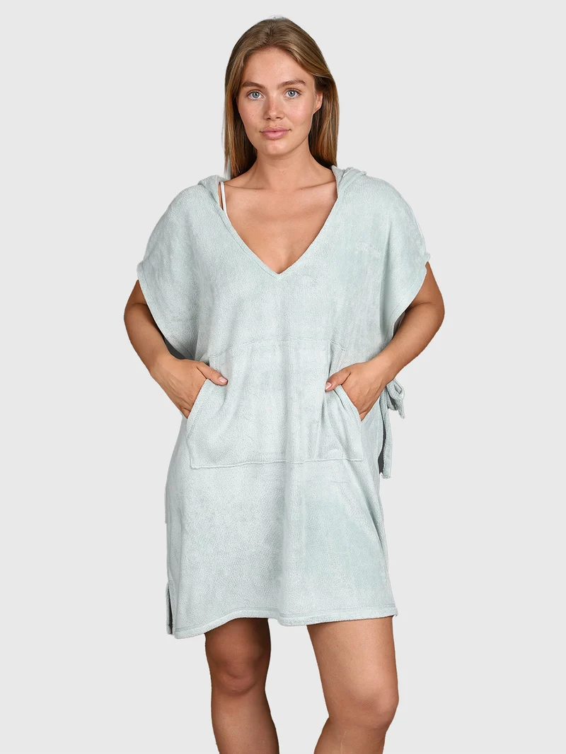 Paige Women Poncho | Aqua Grey
