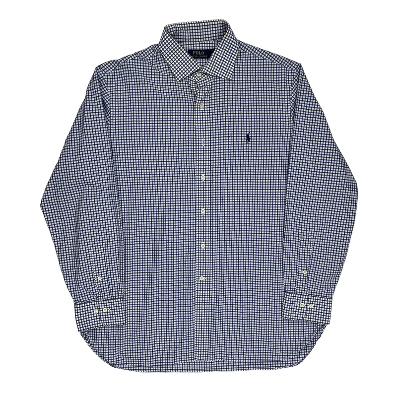 Polo By Ralph Lauren Checked Shirt - XL Blue Cotton