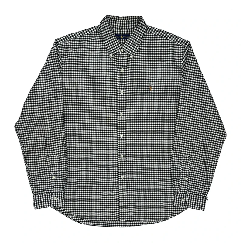Ralph Lauren Checked Shirt - 2XL Black & White Cotton