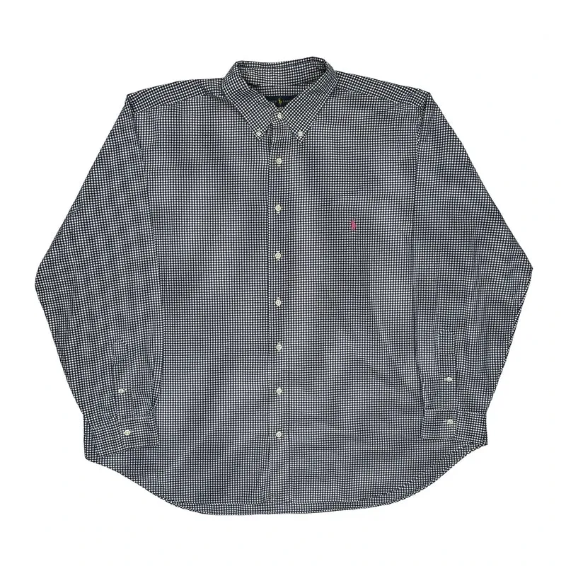 Ralph Lauren Checked Shirt - 2XL Blue Cotton