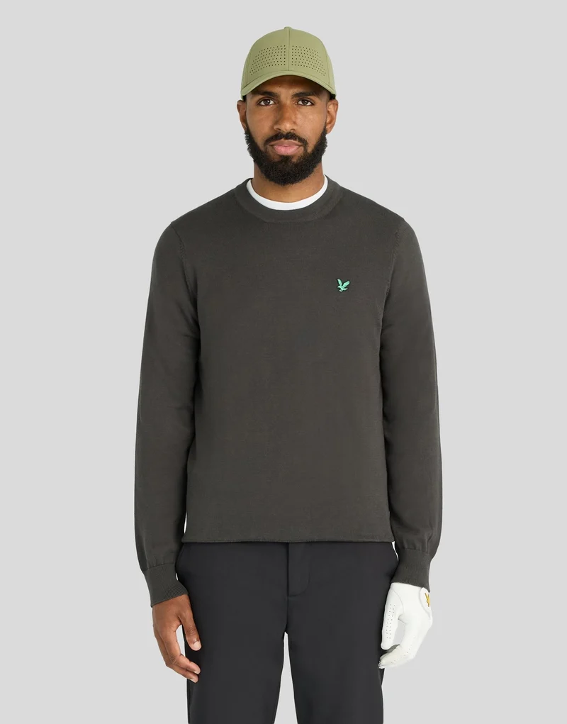 Green Eagle Cotton Blend Crew Neck Sweatshirt