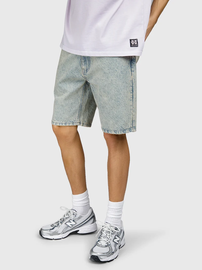 Relaxtime Men Denim Shorts | Beige Blue Denim
