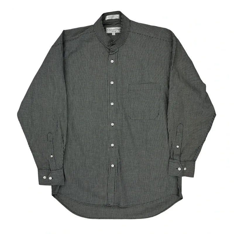 Christian Dior Checked Shirt - Medium Gray Cotton