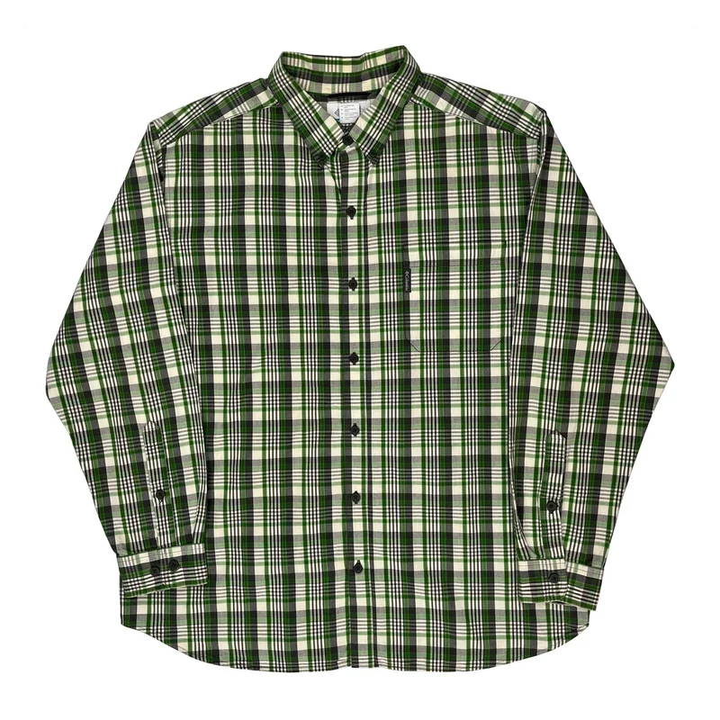 Columbia Checked Shirt - XL Green Cotton