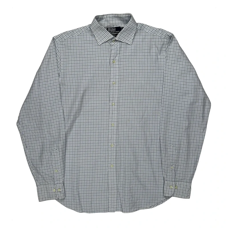 Polo By Ralph Lauren Checked Shirt - Large White Cotton
