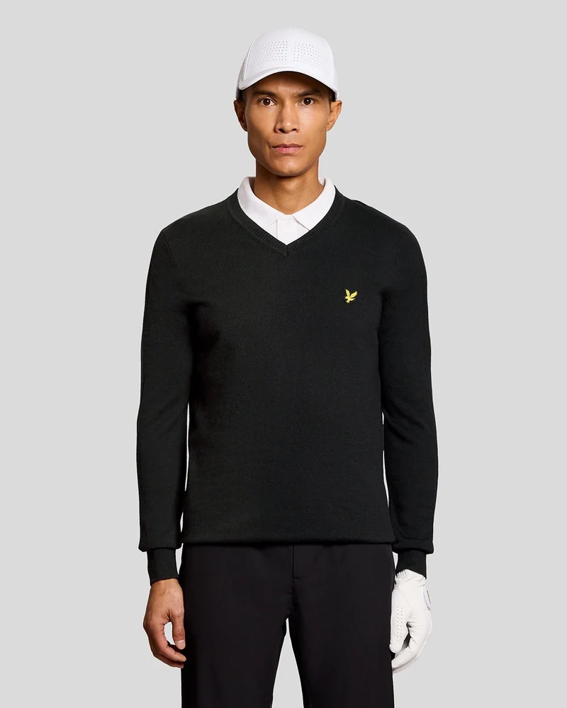 Cotton Blend V-Neck Jumper